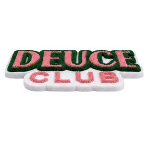Patch brodé en chenille rose, blanc et vert, badge décoratif pour vestes, chemises, sacs, casquettes et accessoires vestimentaires - Product Image 2