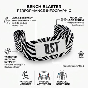 Bande de Résistance QST Élastique Moyenne pour Fitness, Bande d'Exercice Rouge et Noire à Rayures, Équipement de Musculation Durable pour Adultes, Bandes de Banc - Product Image 5