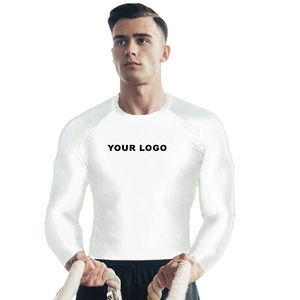 Custom Logo High Quality Wholesale Plain Jiu Jitsu Fitness <b>Swim</b> Shirts Printed Long Sleeve MMA for <b>Men</b> Bjj Rashguard Rash Guard - Product Image 1