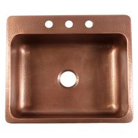 Évier de salle de bain en cuivre pur, finition martelée antique, taille personnalisée, évier de cuisine rustique en cuivre, double bac, fait main