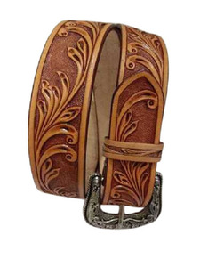 Ceintures en cuir de haute qualité, nouvelle collection 2026, style designer, gravées à la main, couleur marron élégante - Product Image 1