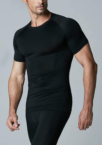 T-shirt de compression léger pour homme, style basique, pour entraînement et sport, sans couture, respirant, avec option OEM – Vente directe usine - Product Image 3