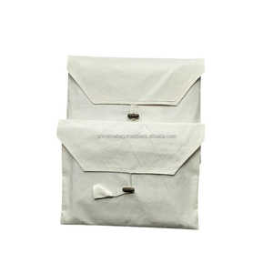Bolsa de Algodón 100% Personalizada con Logotipo, Plegable, Tipo Sobre, con Cierre de Botón de Coco, Ecológica, para Documentos, Reutilizable - Product Image 6