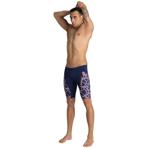 Maillots de bain en toile pour hommes grandes tailles, respirants, séchage rapide, résistants au chlore, taille élastique, pour entraînement et compétition, logo personnalisé - Product Image 4