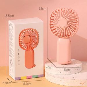 New USB Handheld Mini Portable Rechargeable Small Electric Fan Modern Multifunction Office Student <b>Gift</b> with Custom Logo - Product Image 4