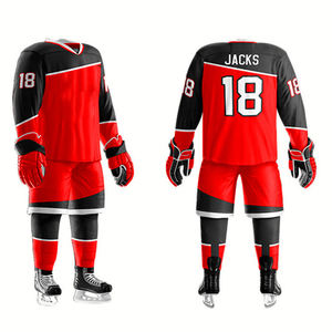 Uniformes de Hockey sobre Hielo Personalizados al por Mayor de la Mejor Calidad, Diseño con Logotipo Personalizado, Transpirables, para Hombre y Unisex, Tallas Grandes, Precio al por Mayor, Casuales - Product Image 6