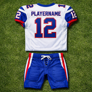 Uniforme personalizado de fútbol americano para escuelas, de secado rápido, tela de poliéster transpirable, nombre y número del jugador sublimados. - Product Image 2