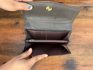 กระเป๋าคลัทช์หนังทำมือสำหรับผู้หญิงสไตล์ตะวันตกดีไซน์ผมแบบหนังขนสัตว์กระเป๋าเงินที่มีเอกลักษณ์ - Product Image 5