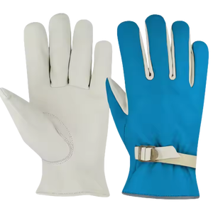Gants de conduite réglables en cuir de chèvre de qualité supérieure, personnalisables avec logo, antistatiques, antidérapants, pour une sécurité accrue - Product Image 3