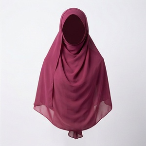 Hiyab de Chifón de Color Sólido para Mujer, Transpirable, para Uso Diario, Pañuelo Islámico - Product Image 1