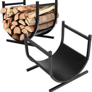 Metal <b>Log</b> <b>Holder</b> Durable & Rust-Resistant Perfect for Firewood Metal <b>Holder</b> Rectangle Powder Coated Firewood Storage Rack - Product Image 3