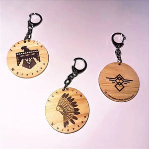 Round Wooden Key Chain Key <b>Ring</b> for Bag Decoration and Gift Accessories - Product Image 5