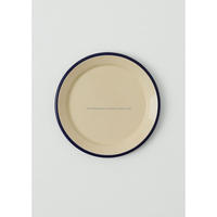 Assiette de service en émail, impression de logo personnalisée, assiettes à dîner en métal, réutilisables, qualité supérieure, assiettes de service, assiette en céramique, dernière tendance