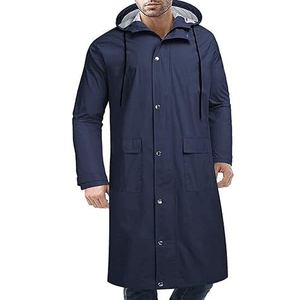 Men's Women's Waterproof Fashionable Durable Hooded Rain With Pocket Lightweight Waterproof Safety <b>Jacket</b> Pants - Product Image 2