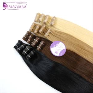 Vente en gros d'usine de ruban adhésif pour extensions de cheveux Ombre Balayage cheveux humains droits vierges Remy invisibles - Product Image 1