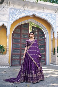 Beautiful Latest Designer Premium Soft Silk Embellished Lehenga Choli Collection Casual Reversible ODM Wedding Wear - Product Image 2