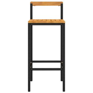 Ensemble de 2 tabourets de bar noirs, chaises de jardin élégantes - Product Image 4