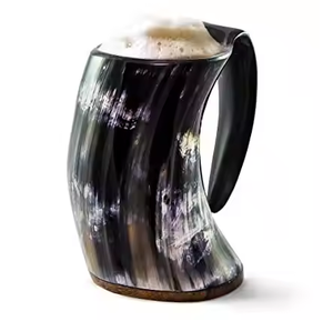 Mug en corne de buffle à boire, gravé sur mesure, mug en corne de buffle viking, fabrication de mug à café, utilisé - Product Image 6
