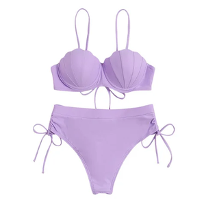Conjunto de Bikini de Dos Piezas de Alta Calidad, Nuevo, Personalizado de Fábrica OEM, Traje de Baño de Cintura Alta para Mujer, Bikini Deportivo - Product Image 3