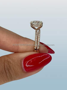 Anillo de oro de 14K certificado IGI/GIA con joyería fina de diamante ovalado cultivado en laboratorio para compromiso de mujer o laboratorio de boda creado - Product Image 2