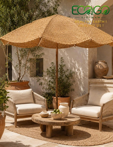 Tropical Resort Coir Parasol Outdoor Beach Thatched Umbrella Garden Patio Sunshade from Coconut Fiber - Product Image 6