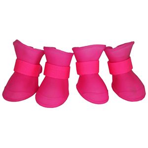 Chaussures pour chien en caoutchouc tout-terrain, chaussettes élastiques protectrices multi-usages pour animaux de compagnie - Product Image 1