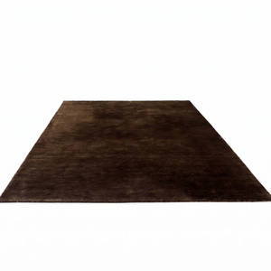 Tapis en laine moderne orné de filigranes en bronze, antidérapant, écologique, tufté à la main, à poils épais, pour salon - Product Image 2