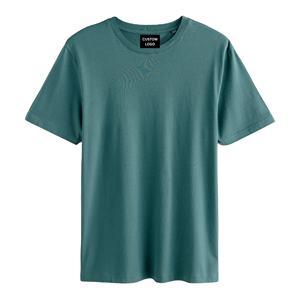 T-shirt en coton personnalisé pour homme, coupe classique, multicolore, col rond, manches courtes, vente en gros - Product Image 2