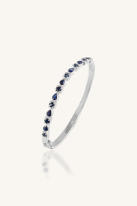 Brazalete de Zafiro Azul en Plata de Ley 92.5 KLSB-20441 - Product Image 1