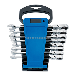 Juego de Llaves de Trinquete Flexibles CR-V 180 °   Herramienta Hidráulica Giratoria para Mantenimiento, Métrica - Product Image 1