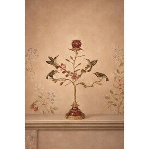 Candelabro Artesanal Ecológico Personalizable en Forma de Árbol con Colibríes y Flores para Decoración del Hogar en Pascua - Product Image 3