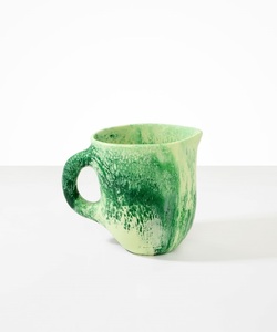 PremiumTraditional <b>Ceramic</b> Water Jug With Handle Green Speckled Wabi Sabi Design For Kitchen Use From India - Product Image 2