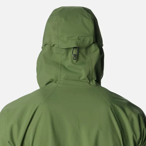 Chaqueta Impermeable con Capucha para Hombre, Color Verde Sólido, Cierre de Cremallera Deportivo, Ropa de Otoño para Exteriores, Chaqueta para Lluvia y Esquí - Product Image 5