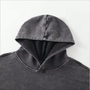 Sweat à capuche zippé en molleton épais tricoté pour homme, coupe oversize, avec logo personnalisé, style streetwear, automne, lacets, unisexe, ODM, vente en gros - Product Image 4