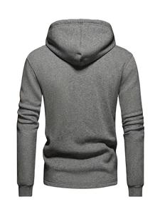 เสื้อสเวตเชิ้ตคอกลมผ้าเทอร์รี่บุซับในสำหรับผู้ชาย แขนยาว ไม่ยืด ไม่ยับ ซักเครื่องได้ ใส่ได้ทุกวัน สไตล์ลำลอง - Product Image 2