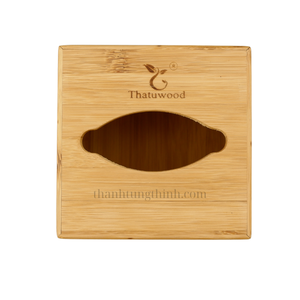 Caja Cuadrada de Bambú Thatuwood con Logotipo Grabado con Láser, Almacenamiento Ecológico para el Hogar - Product Image 1