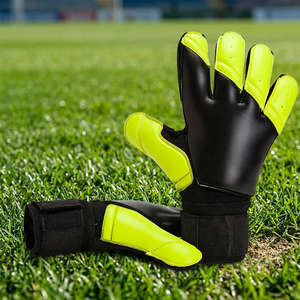 Top Demanded Black and Yellow Football Soccer Goalkeeper Gloves Sports Professional Goalkeeper Gloves Negative Cut - Product Image 2
