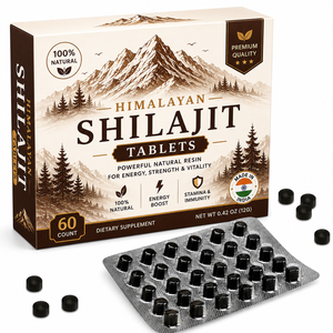 Comprimés de Shilajit de l'Himalaya de haute qualité 200 mg, riches en acide fulvique et en oligo-éléments, Shilajit naturel pour soutenir l'énergie et la résistance - Product Image 1