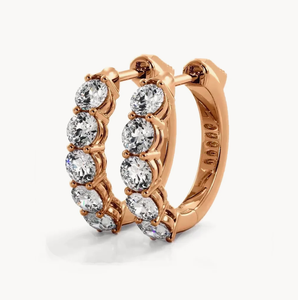 <b>Hoops</b> <b>Earrings</b> Diamond <b>Earrings</b> Gold and <b>Silver</b> <b>Earrings</b> Natural and Lab Grown Diamonds <b>Earrings</b> <b>Hoops</b> Fine Jewelry for Women - Product Image 5