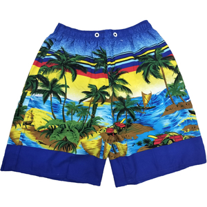 Shorts de bain mi-longs 100 % polyester à séchage rapide pour hommes avec cordon de serrage – En stock à prix abordable - Product Image 5