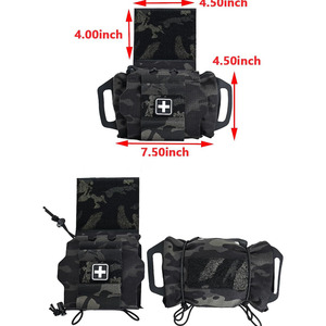 Durable emergency medical organizer pouch with portable leather design for home office car and outdoor survival for sale - Product Image 4