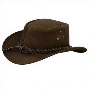 Sombrero de Vaquero Marrón 100% Lana con Banda Trenzada, Unisex, Casual para Exteriores, Ala Ancha, 56-58CM, Todas las Temporadas, Adulto - Product Image 4