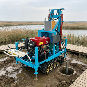 Petites plateformes de forage de puits d'eau à <span class=keywords><strong>vendre</strong></span>, type chenillé 120m pour terrains accidentés - Product Image 4