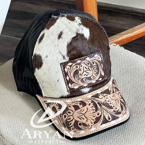Nouvelle Casquette de Baseball Snapback Unisexe 2026, Dernière Collection, Designer, Visière Courbée, en Cuir de Vachette Repoussé avec Patch en Maille, Casquettes et Chapeaux de Sport Type Trucker - Product Image 1