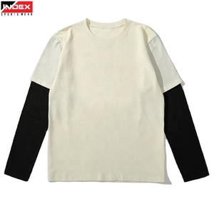 เสื้อยืดแฟชั่นสองชั้น ดีไซน์ทันสมัย ผ้าใส่สบาย สำหรับผู้ชายและผู้หญิง สวมใส่สบายๆ ทุกวัน สไตล์สตรีทแวร์ - Product Image 1