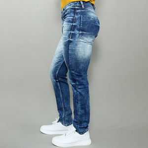 Jeans en denim stretch bleu clair taille mi-haute pour hommes Gex – Vente en gros - Product Image 5