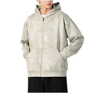 Sun Faded doble capa sudaderas con capucha de gran tamaño hombres en blanco personalizado peso pesado Puff impresión Sudadera con capucha hombres pulóver sudaderas con capucha - Product Image 4