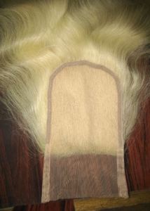 Extension de queue de cheval pleine et volumineuse blonde avec closure 5x5 – Idéale pour usage quotidien et occasions spéciales, tissage de cheveux élégant pour mariée, parfait pour coiffures de mariage - Product Image 4