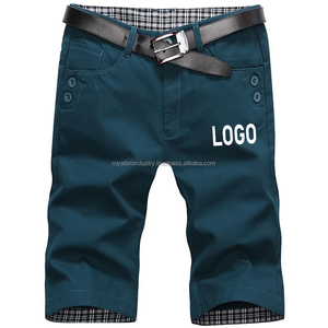 Shorts d'été droits en coton pour hommes, longueur genou, chinos intelligents, bermuda vintage, shorts grande taille pour hommes - Product Image 3