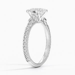 Anillo BOJ 080 con Corte de Pera, Plata 925, Halo de Diamantes, Anillo Solitario con Piedra de 2ct, Color D, VVS1, Moissanita, Certificado GRA, Precio Bajo - Product Image 2